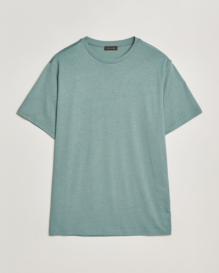 Oscar Jacobson Kim Lyocel/Cotton T-Shirt Soft Green – Verde