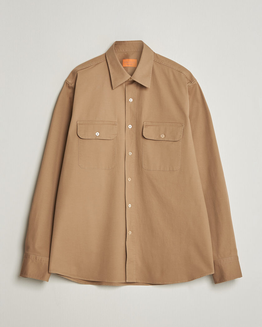 Grigio Illinois Cotton Overshirt Khaki – Marrone
