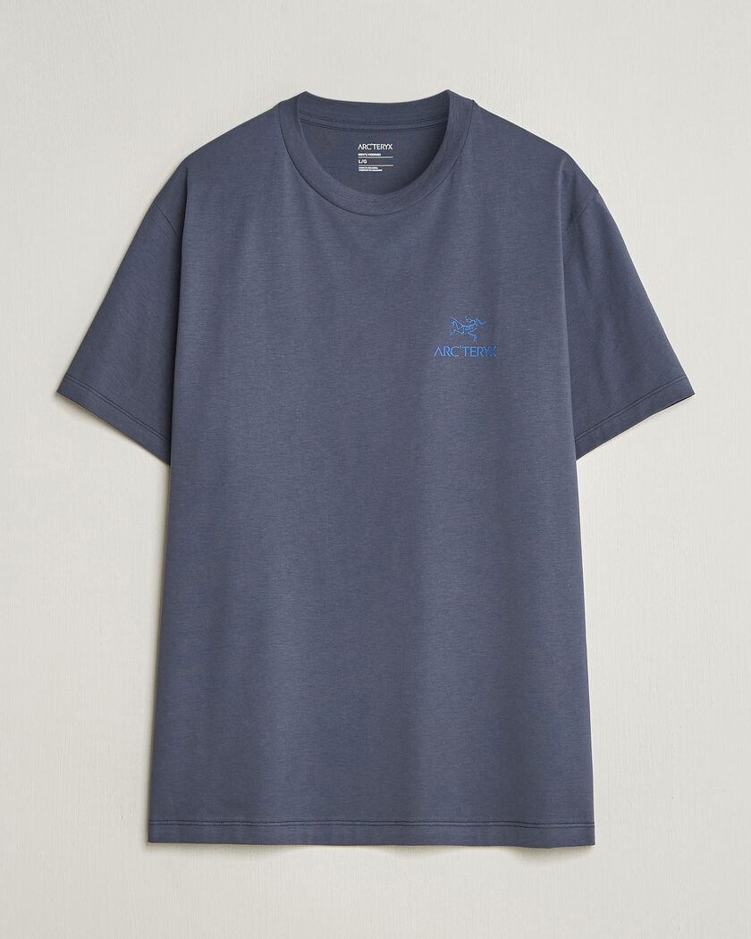 Arc'teryx Kragg Cotton Bird Word T-Shirt Dark Stratus – Blu