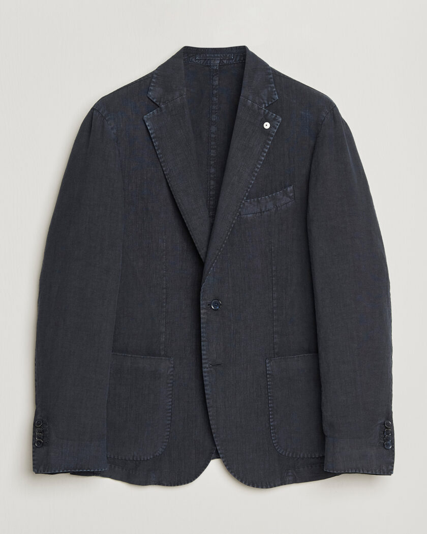 L.B.M. 1911 Jack Regular Fit Linen Blazer Navy – Blu