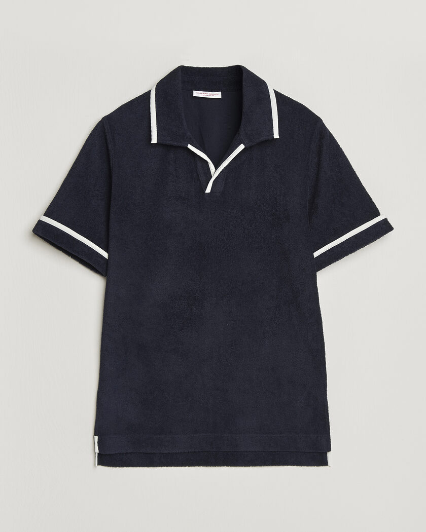 Orlebar Brown Ellery Towelling Polo Night Iris – Blu