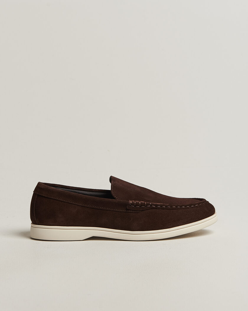 Charles Tyrwhitt Suede Slip On Loafers Chocolate Brown – Marrone
