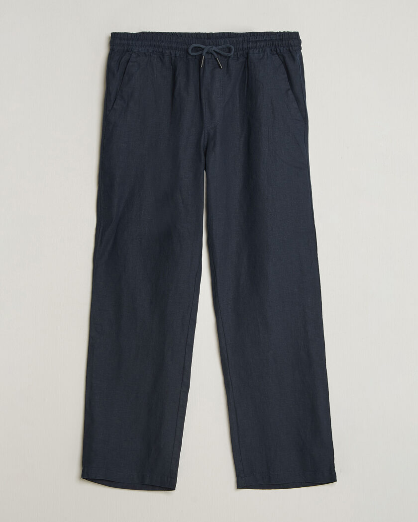 OAS Nino Linen Pants Navy – Blu