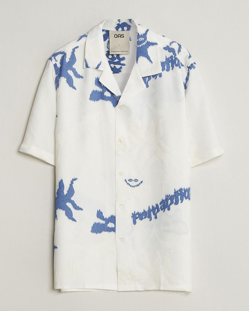 OAS Rocco Lyocell Mix Short Sleeve Shirt Romantique – Bianco