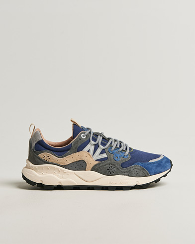 Flower Mountain Yamano 3 Suede/Canvas Sneaker Blue/Grey – Blu