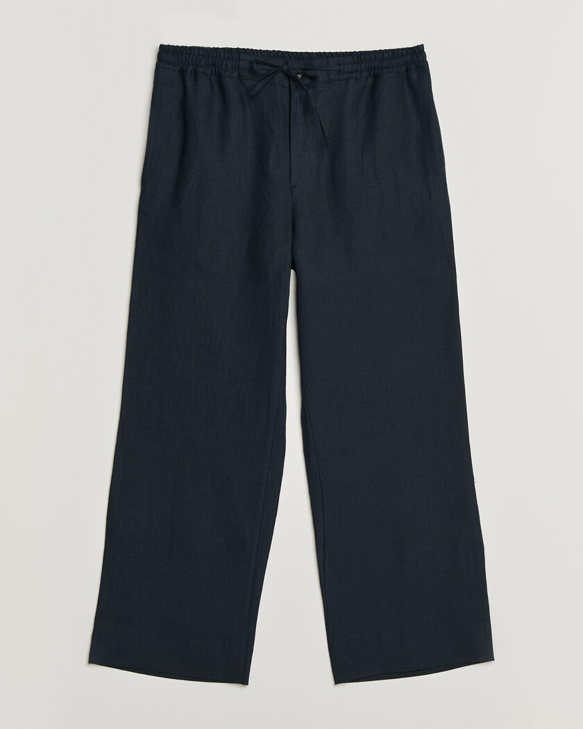 J.Lindeberg Noah Drape Linen Pants Navy – Blu