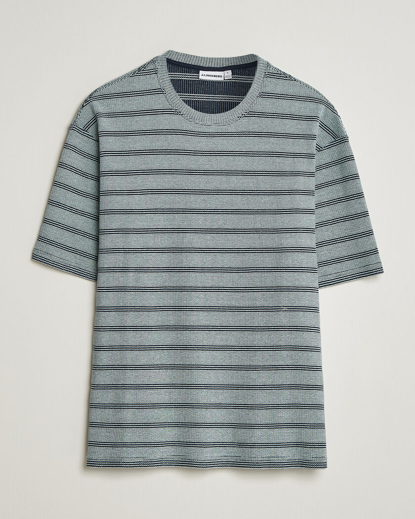 J.Lindeberg Jose Jacquard T-Shirt Estate Blue – Blu
