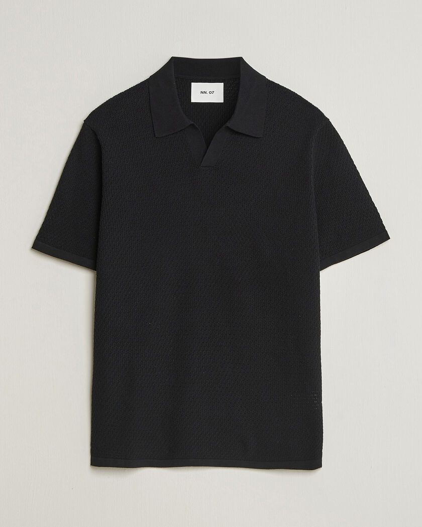 NN07 Paul Knitted Polo Black – Nero
