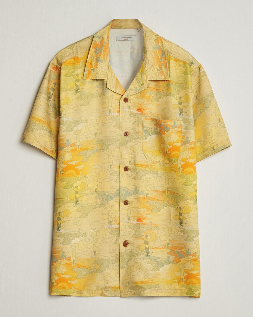 Nudie Jeans Arvid Hawaii Shirt Drift Away – Giallo