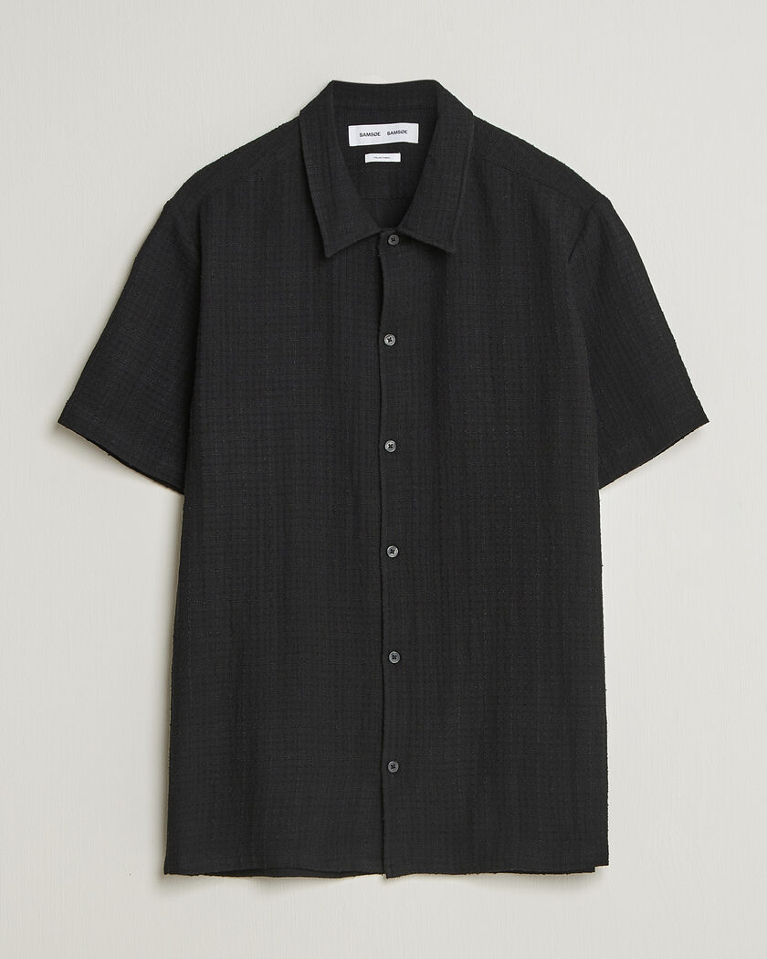 Samsøe Samsøe Avan Structured Short Sleeve Shirt Black – Nero
