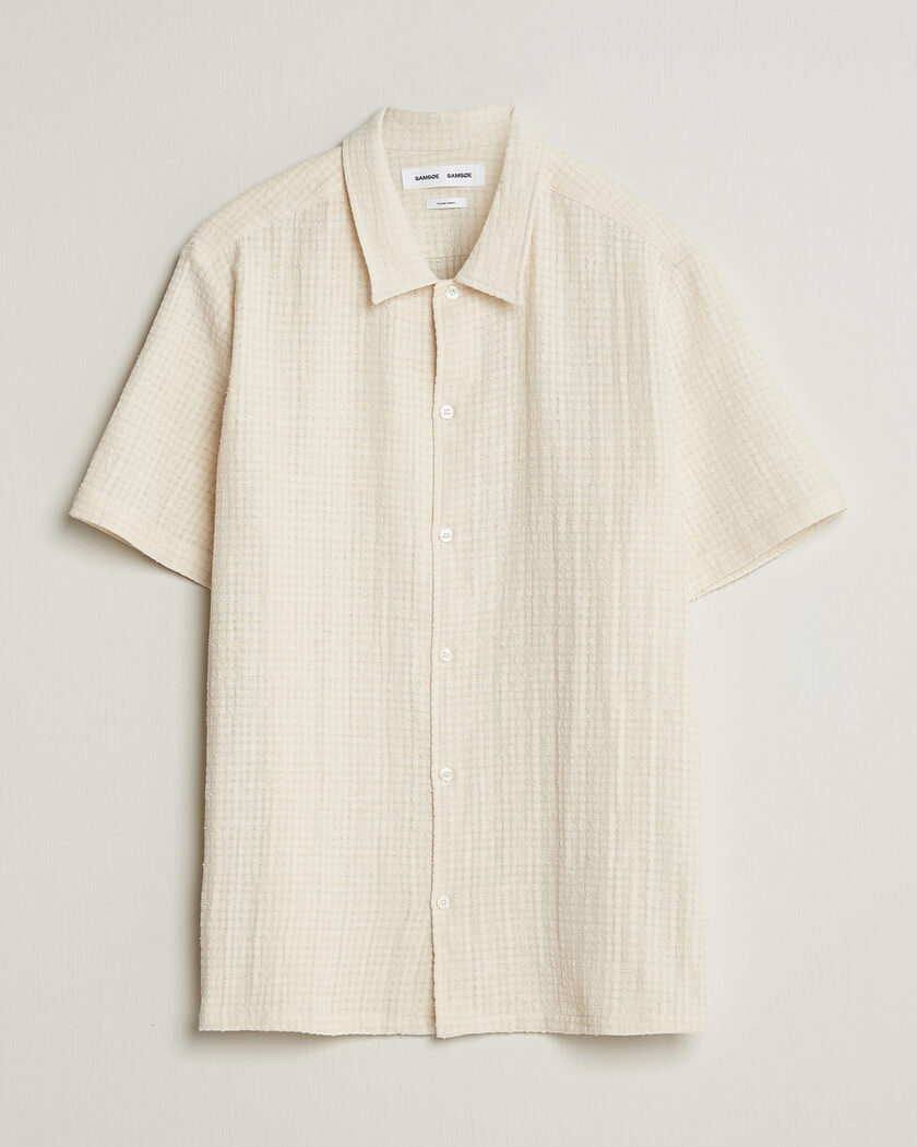 Samsøe Samsøe Avan Structured Short Sleeve Shirt Clear Cream – Bianco