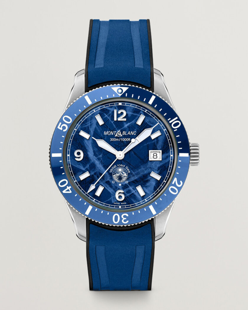 Montblanc Iced Sea Automatic Date Rubber Strap Blue – Blu