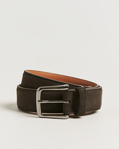 Pre-owned Tod's Suede 3,5 cm Belt Brown 95 – Marrone