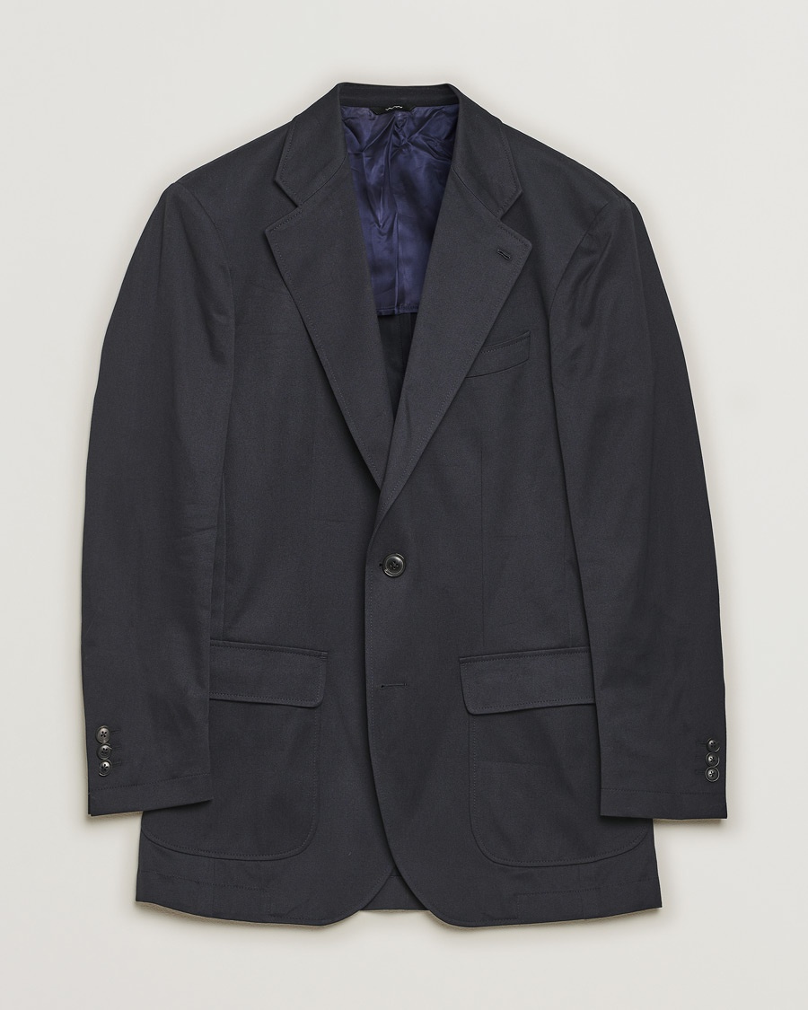 Pre-owned Berg&Berg Cotton Blazer Navy 48 – Blu