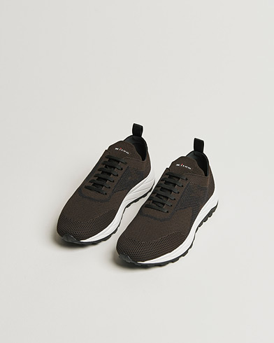 Pre-owned Kiton Running Sneakers Dark Brown 43 – Marrone