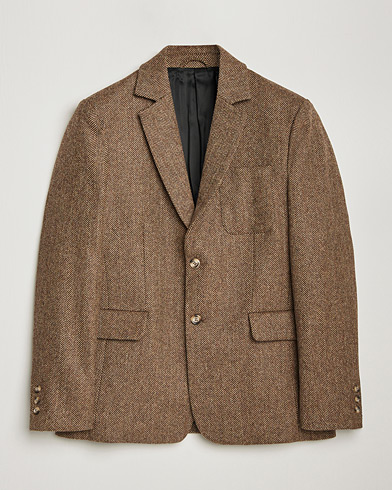 Pre-owned Palmes Blaze Herringbone Wool Sport Coat Brown 46 – Marrone
