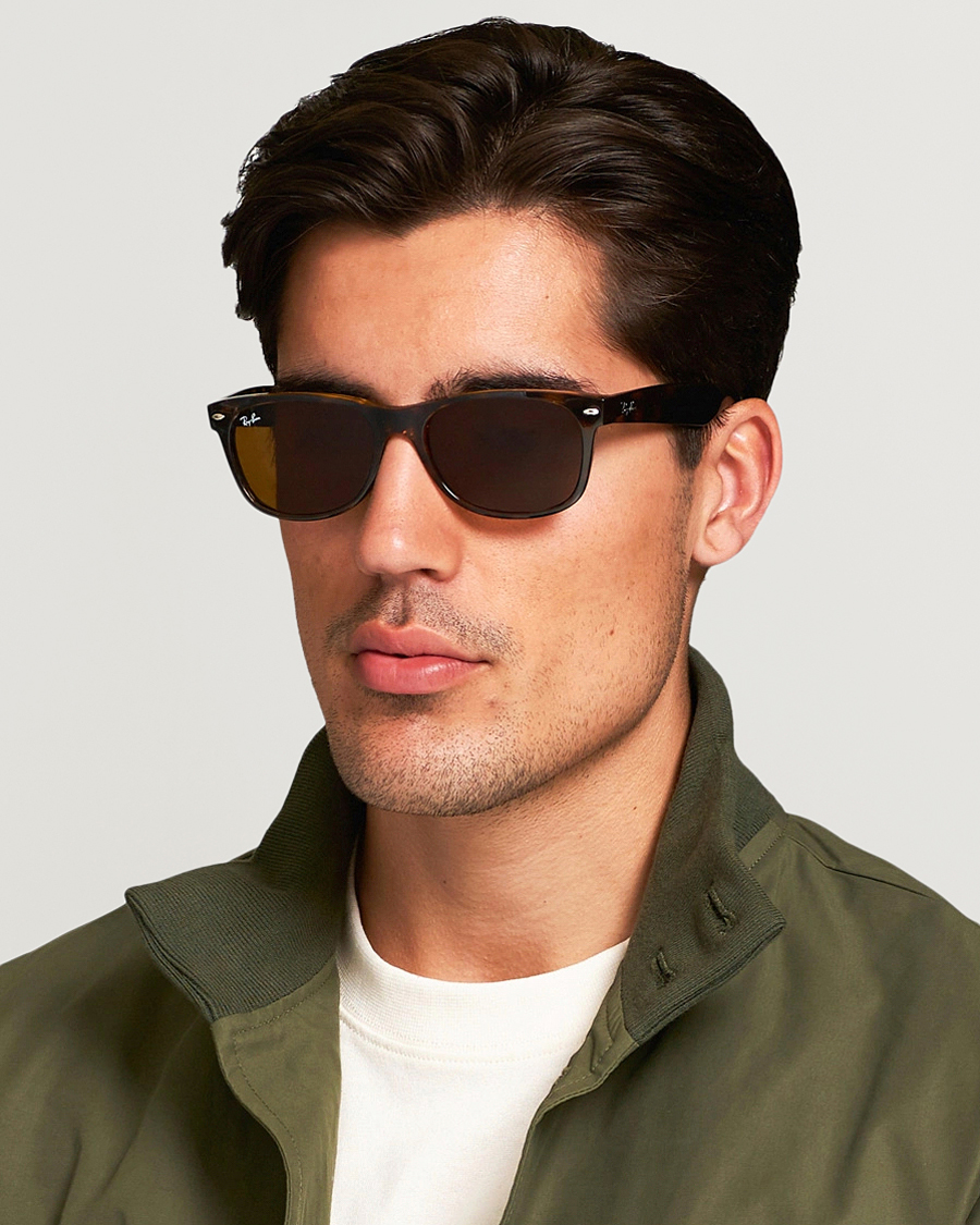 Uomini | Occhiali da sole | Ray-Ban | New Wayfarer Sunglasses Light Havana/Crystal Brown