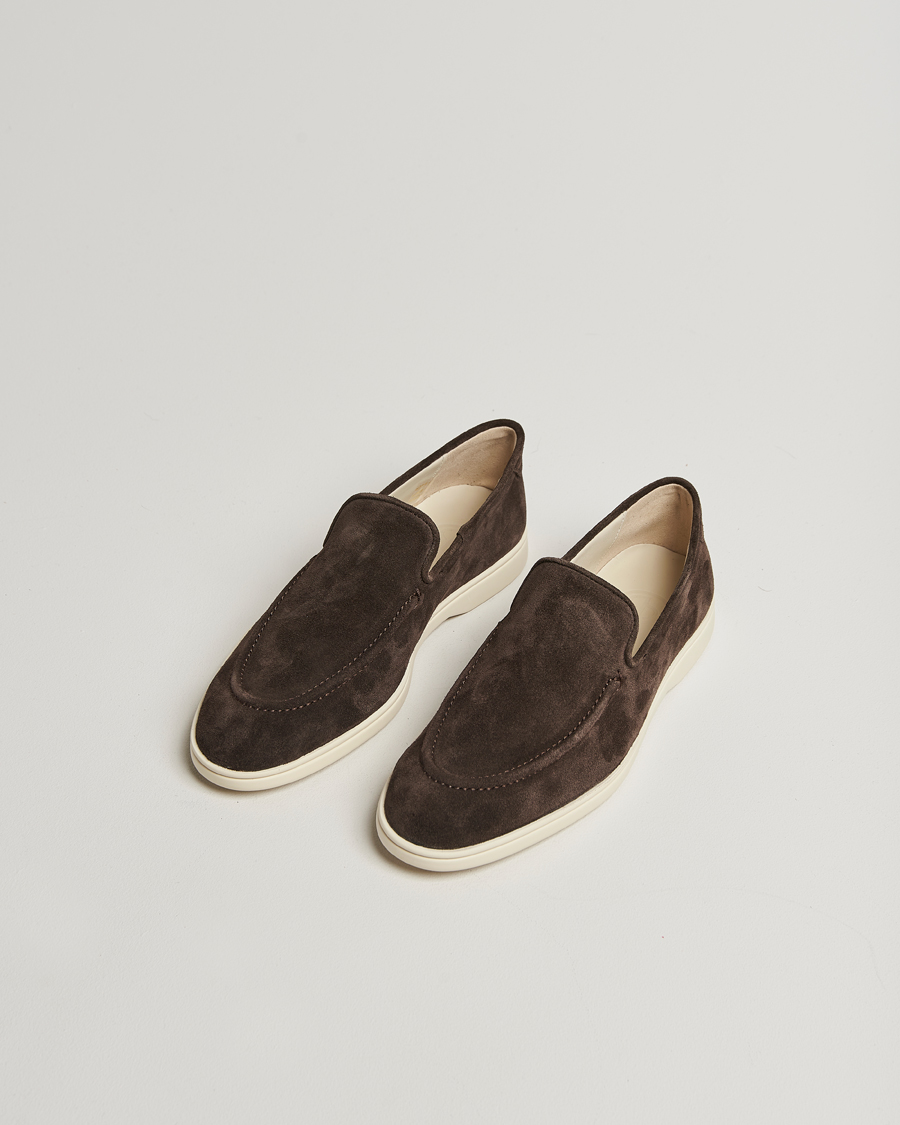Uomini | Mocassini | CQP | Debonair Suede Loafers Chocolate
