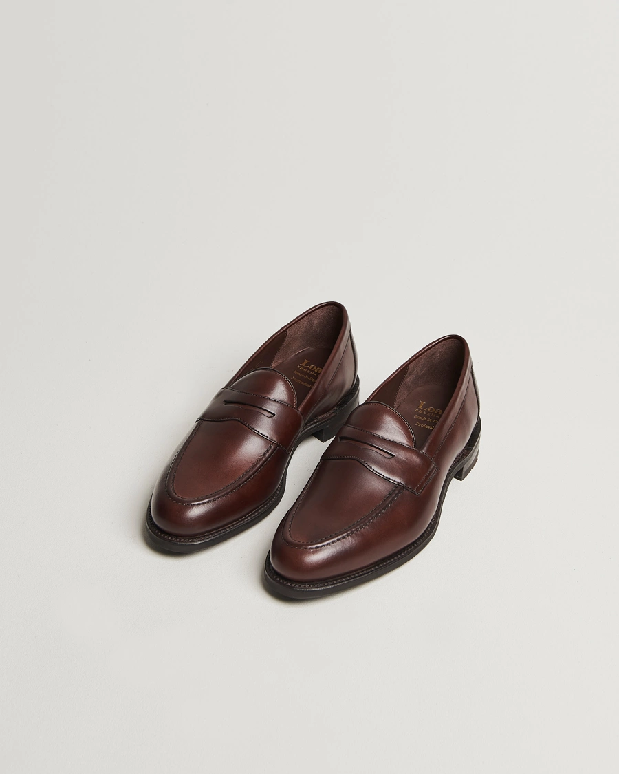 Uomini | Mocassini | Loake Shoemakers | Loake 1880 Imperial Penny Loafer Dark Brown