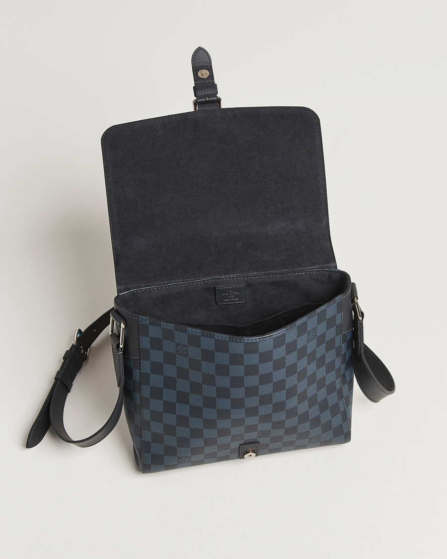 Uomini | Pre-Owned & Vintage Bags | Louis Vuitton Pre-Owned | Newport Messenger PM Damier Cobalt