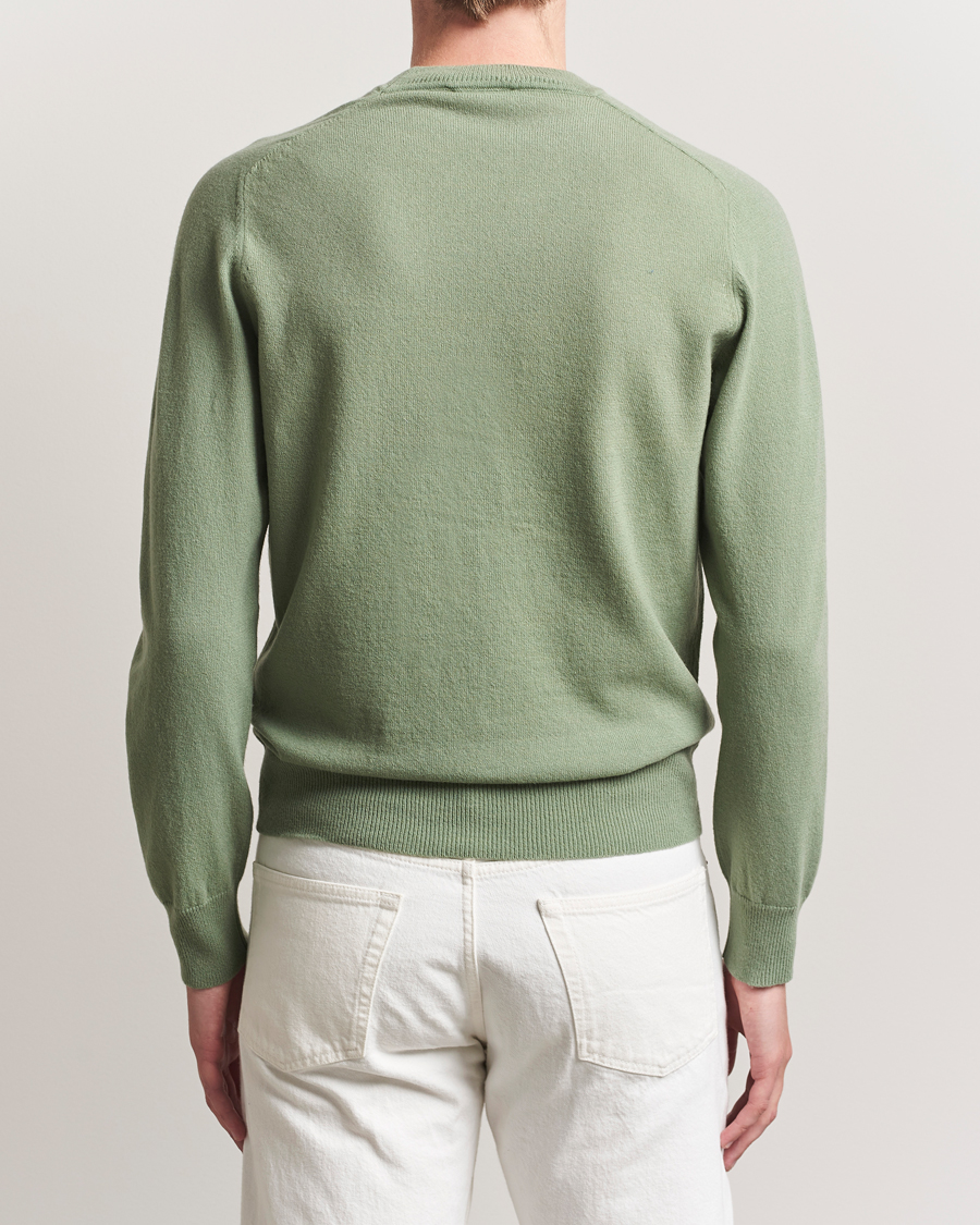 Uomini | Maglieria | Altea | Wool/Cashmere Crew Neck Pullover Green