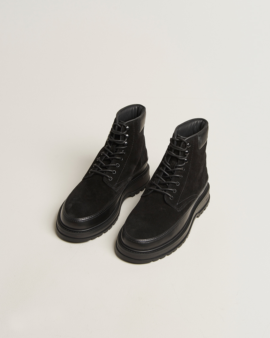Uomini | Stivali | GANT | Clafton Felt Lined Suede Boot Black