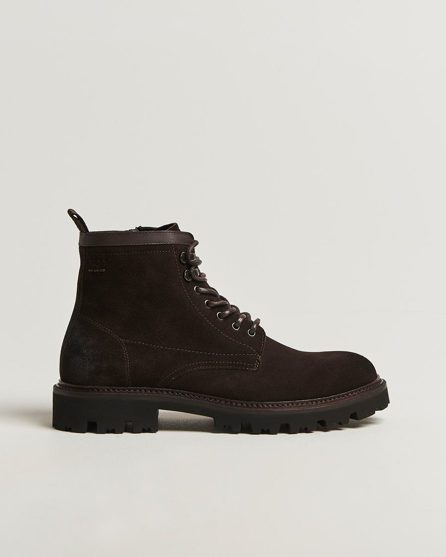 Uomini | Stivali | BOSS BLACK | Julyo Suede Boot Dark Brown