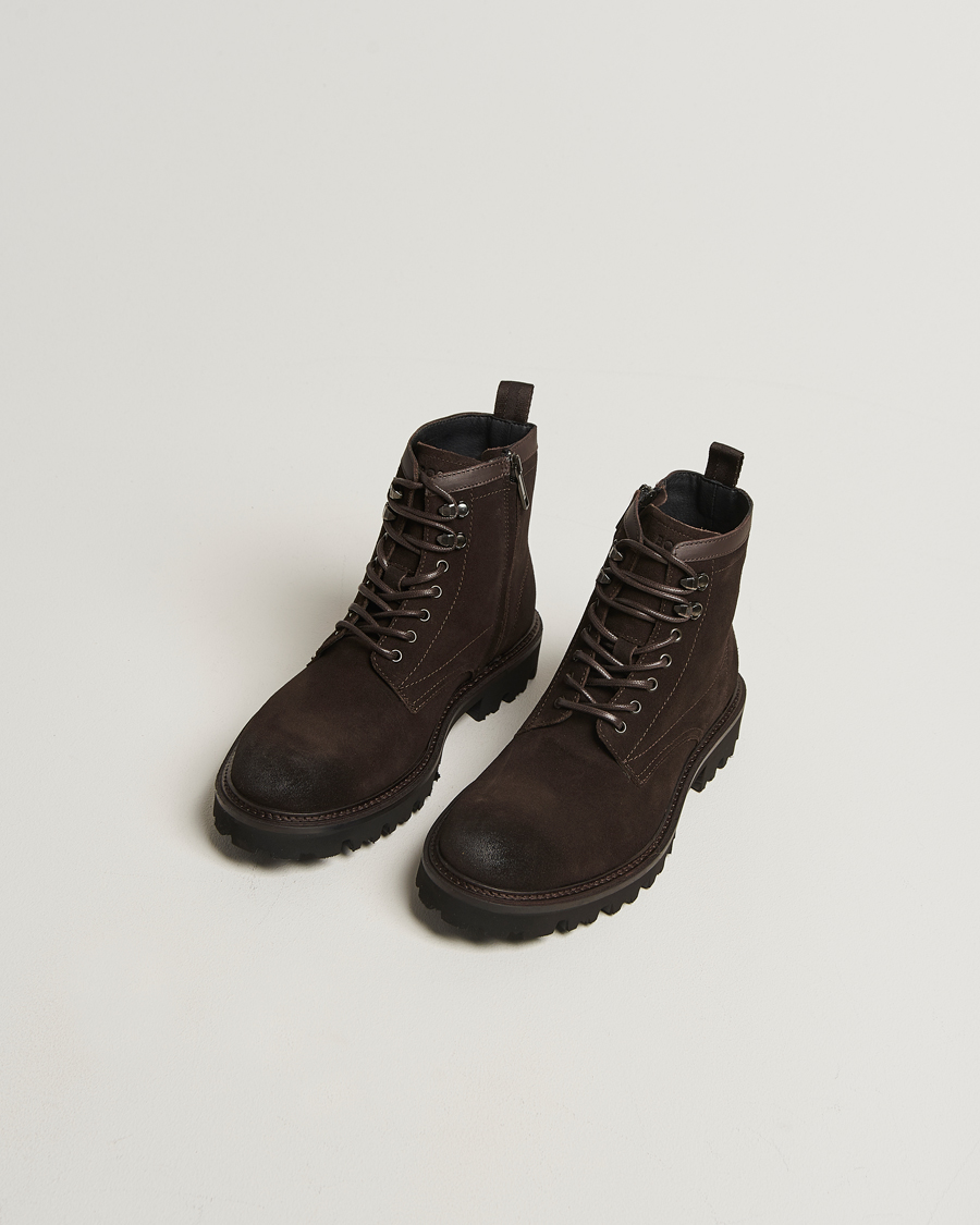 Uomini | Stivali | BOSS BLACK | Julyo Suede Boot Dark Brown