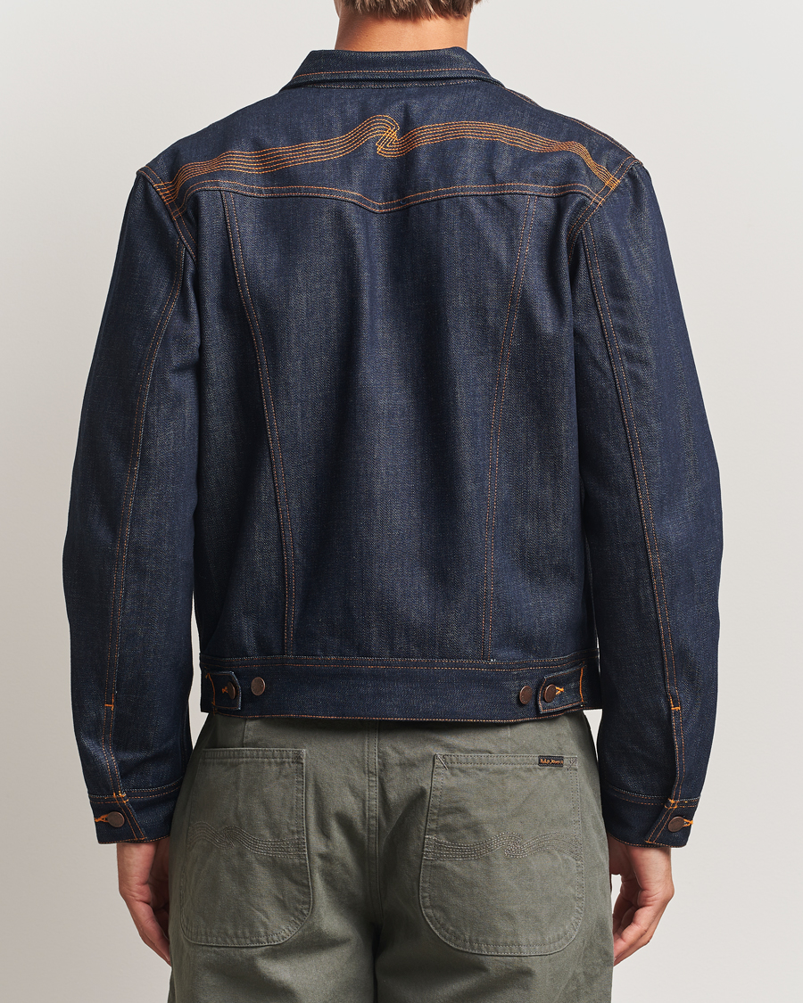 Uomini | Giacche | Nudie Jeans | Conny Denim Jacket Dry Streaky Mid Blue