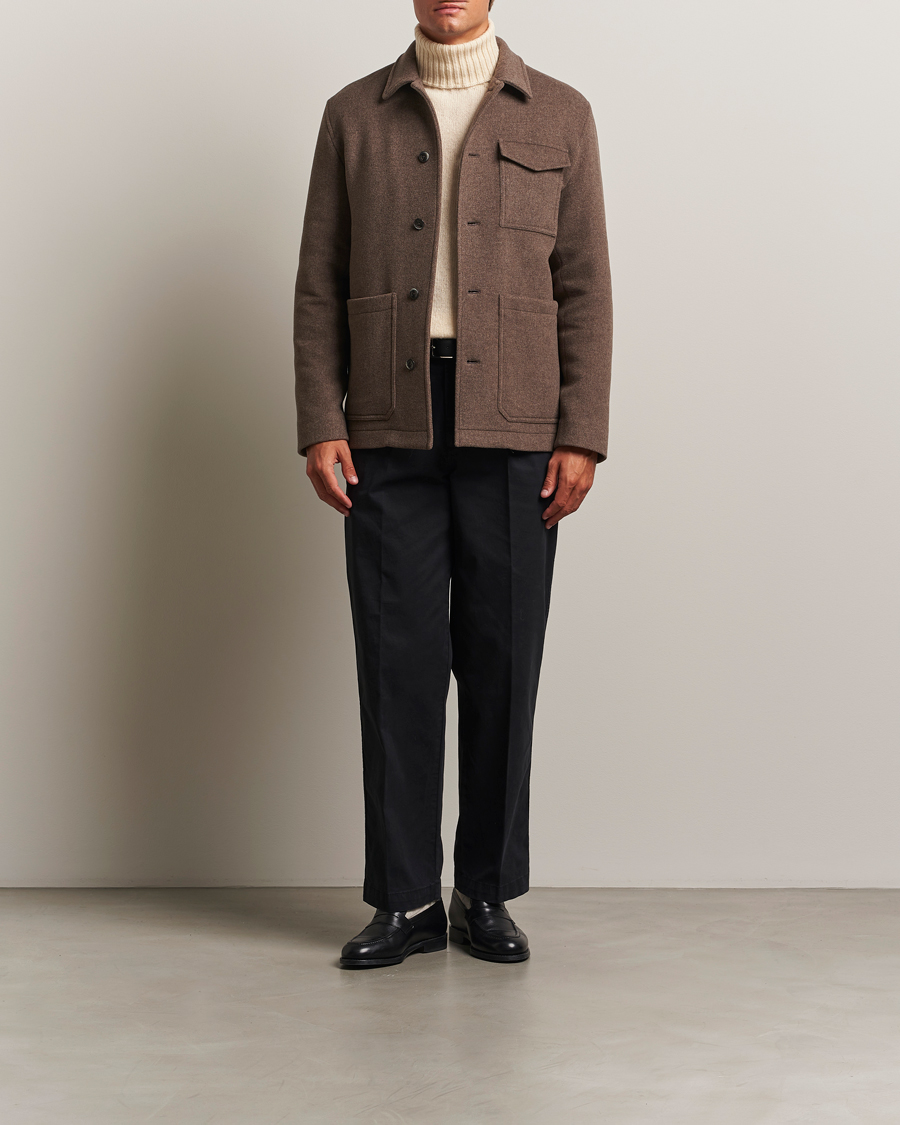 Uomini | Giacche | Herno | Soft Wool Field Jacket Beige