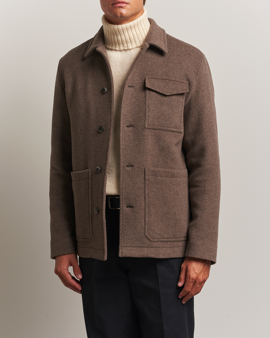 Uomini | Giacche | Herno | Soft Wool Field Jacket Beige