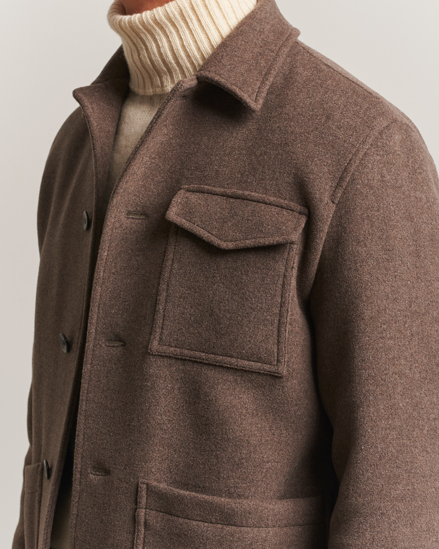 Uomini | Giacche | Herno | Soft Wool Field Jacket Beige