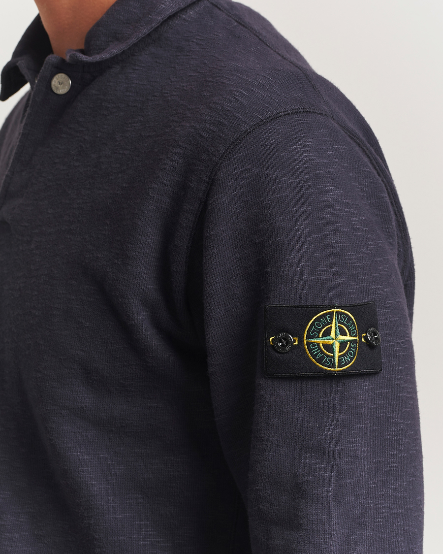Uomini | Maglieria | Stone Island | Vanisé Brushed Heavy Cotton Polo Ink