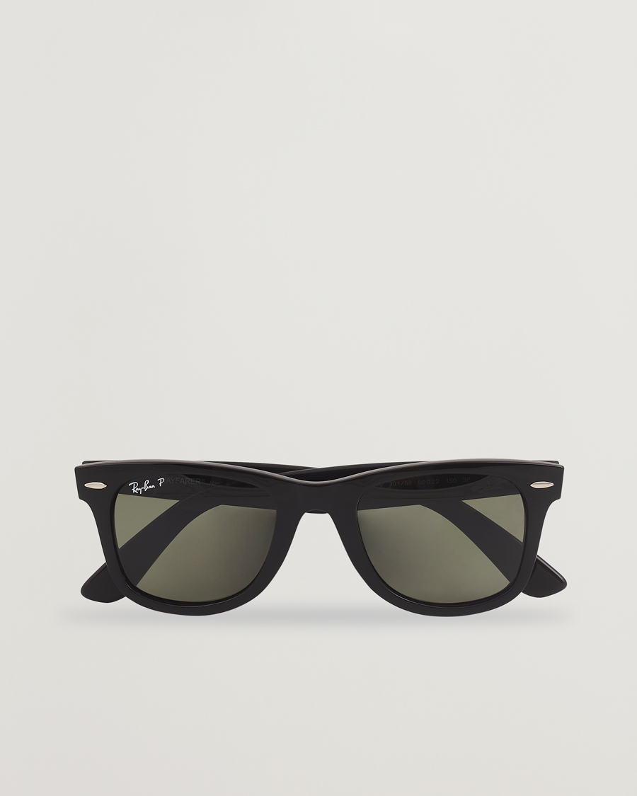 Uomini | Occhiali da sole | Ray-Ban | Original Wayfarer Polarized Sunglasses Black/Green