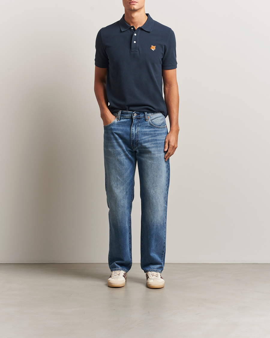 Uomini | Polo | Maison Kitsuné | Fox Head Polo Classic Navy