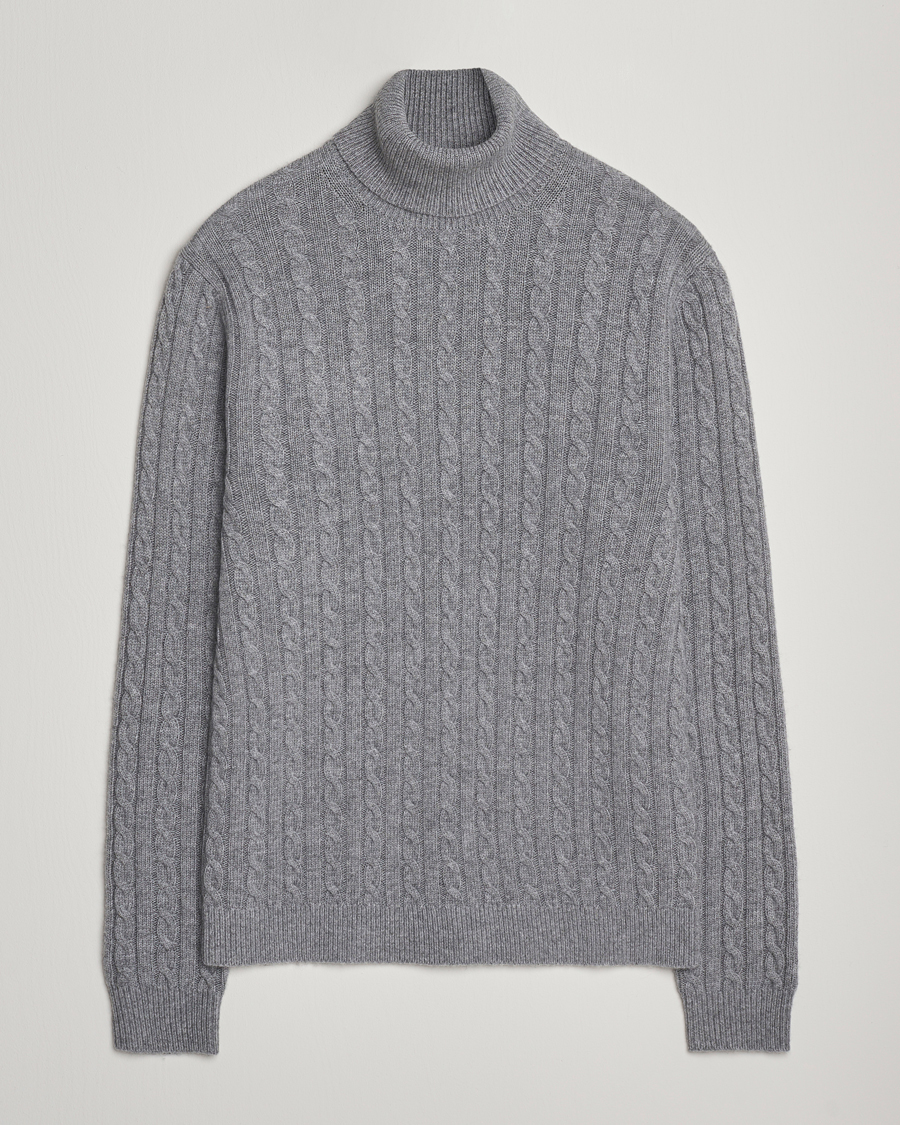 Uomini | Maglieria | Tiger of Sweden | Wilde Wool/Cashmere Knitted Sweater Light Grey Melange