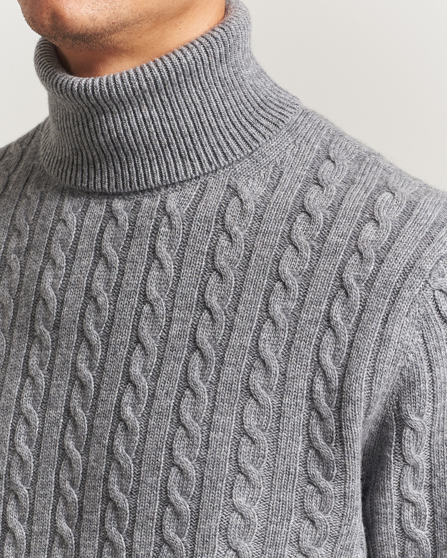Uomini | Maglieria | Tiger of Sweden | Wilde Wool/Cashmere Knitted Sweater Light Grey Melange