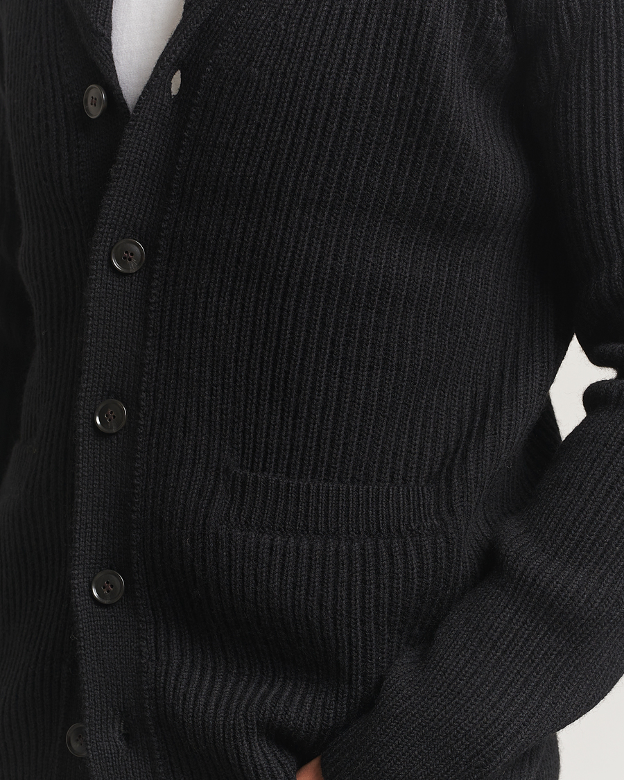 Uomini | Maglieria | Tiger of Sweden | Lester Heavy Wool Cardigan Black