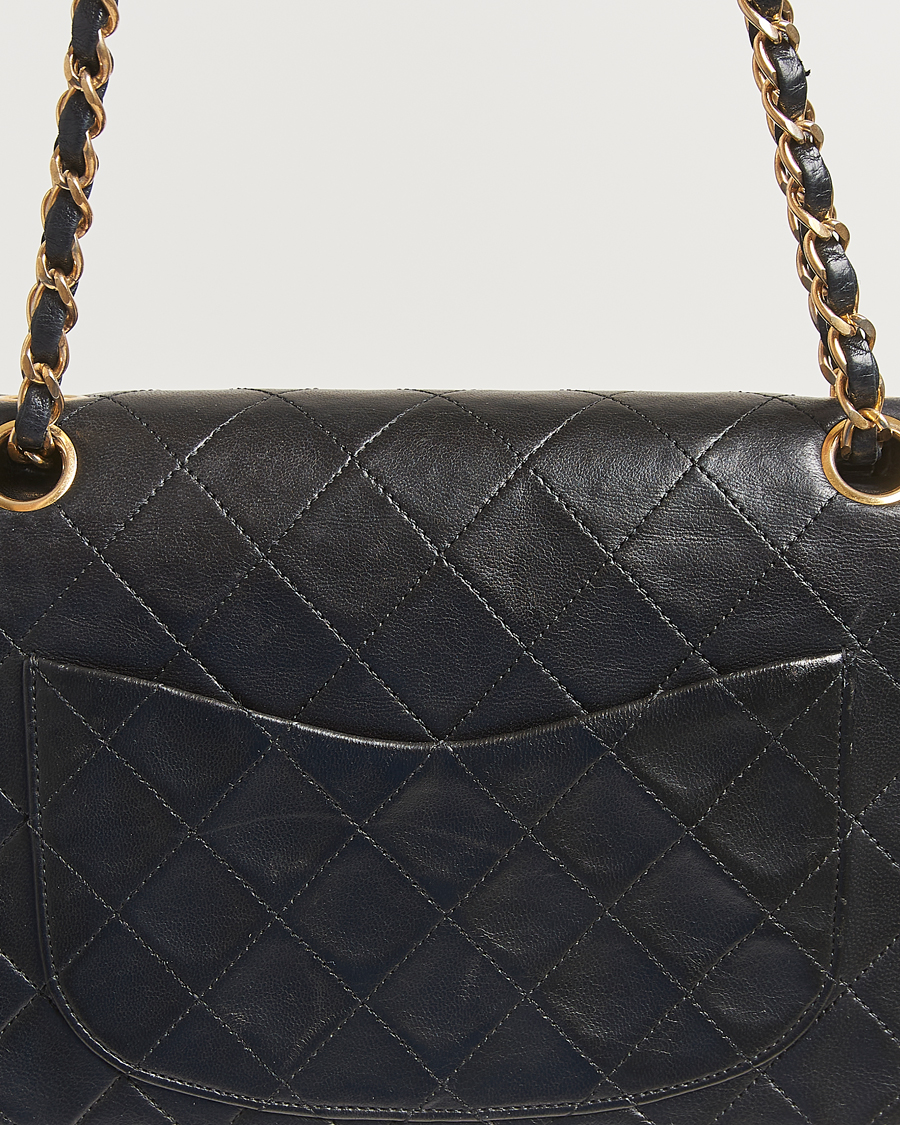 Uomini | Chanel Pre-Owned Classic Double Flap Small Lambskin Black | Chanel Pre-Owned | Classic Double Flap Small Lambskin Black