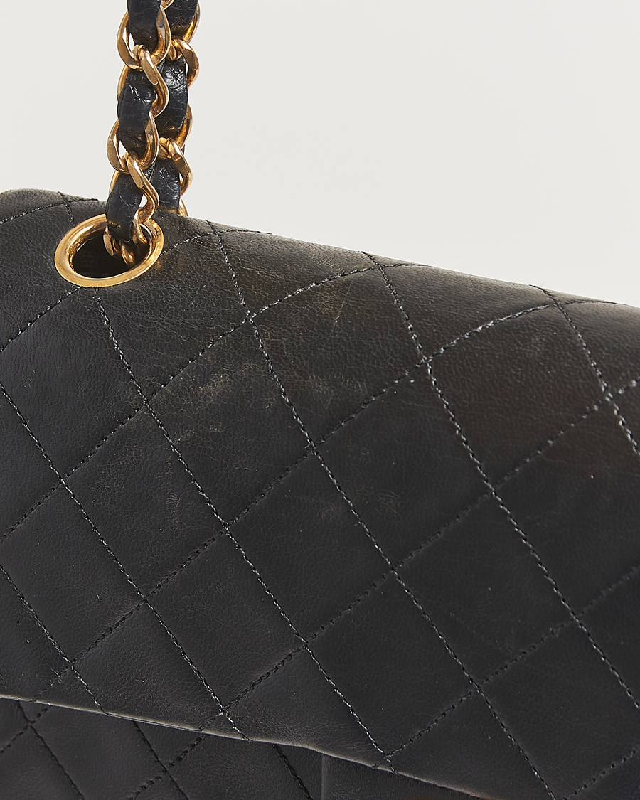 Uomini | Chanel Pre-Owned Classic Double Flap Small Lambskin Black | Chanel Pre-Owned | Classic Double Flap Small Lambskin Black