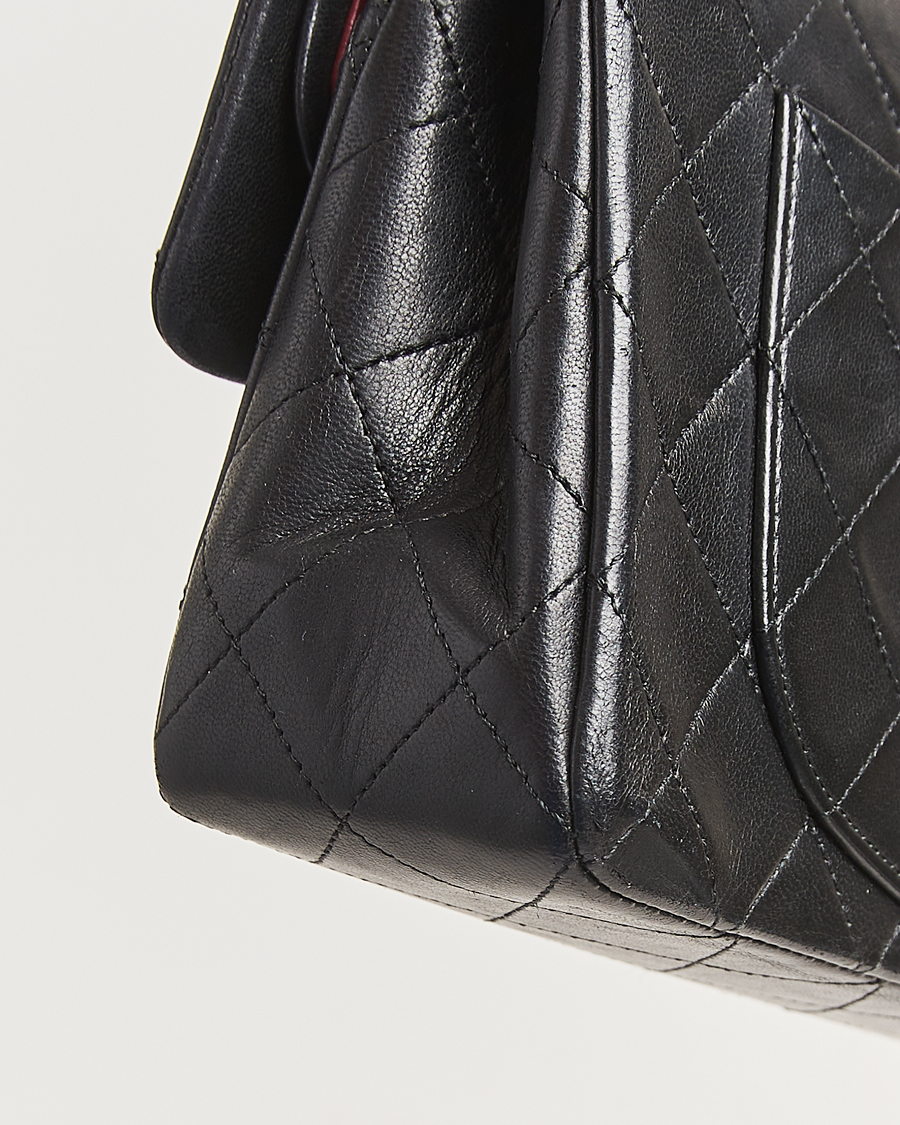 Uomini | Chanel Pre-Owned Classic Double Flap Small Lambskin Black | Chanel Pre-Owned | Classic Double Flap Small Lambskin Black