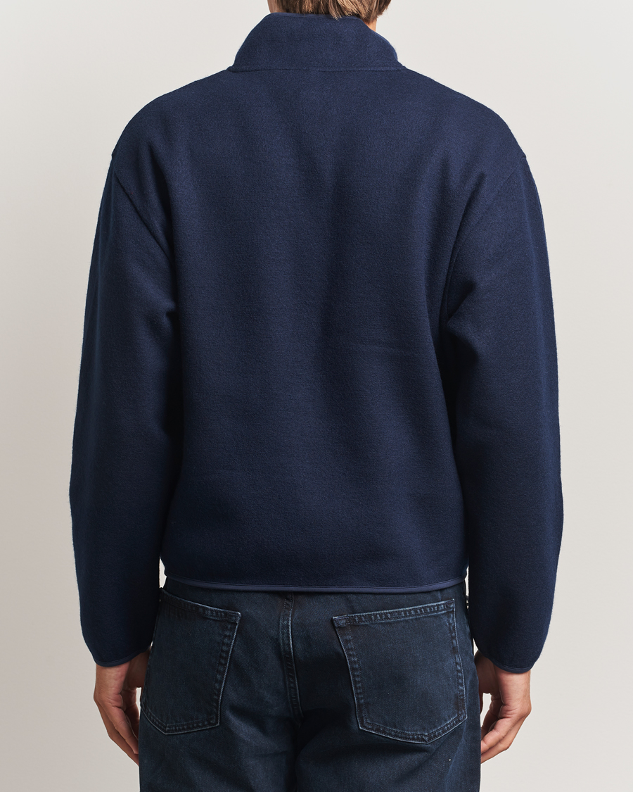 Uomini | Maglieria | Sunflower | Wool Half Zip Navy