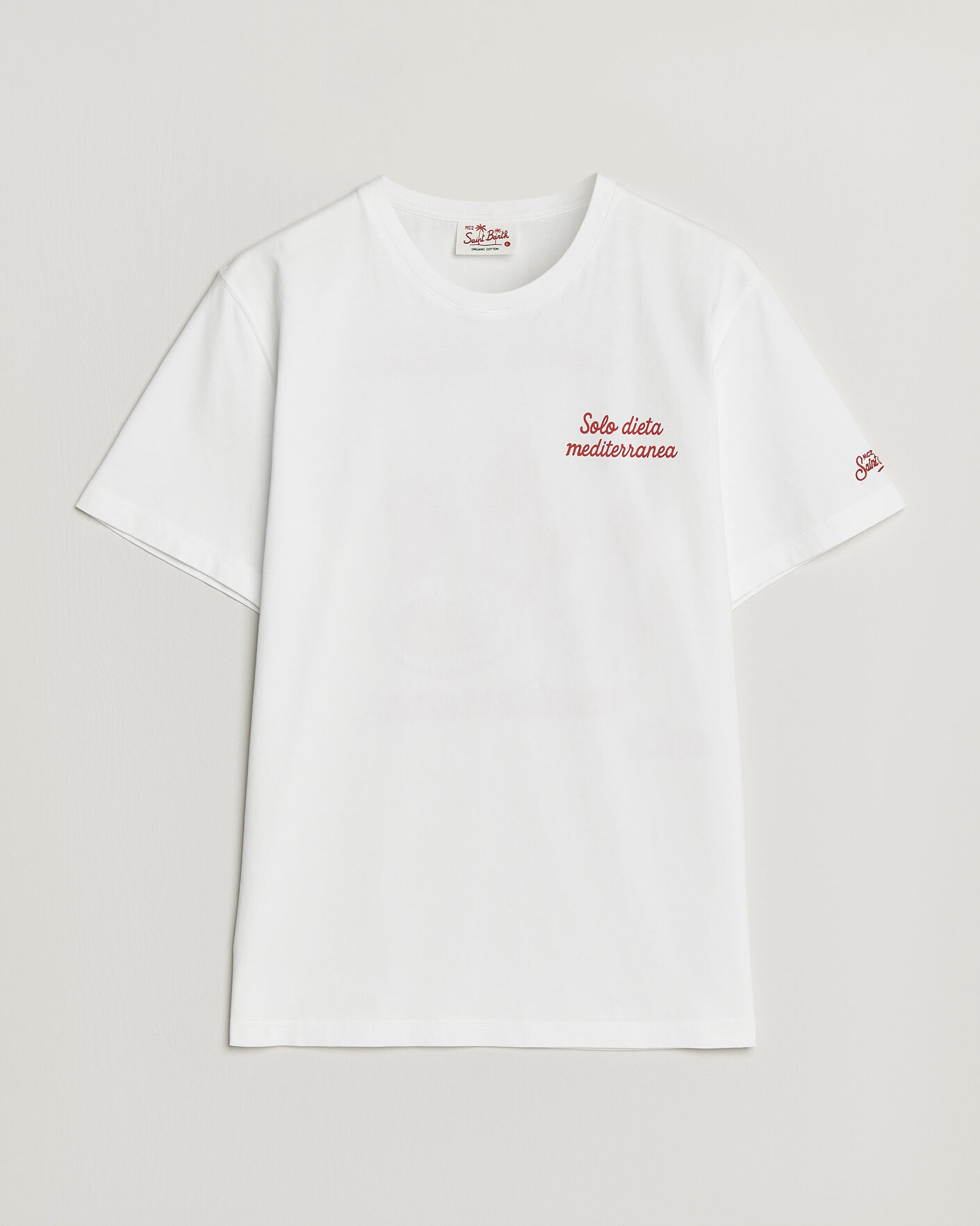 Uomini | T-shirt | MC2 Saint Barth | Back Printed Cotton T-Shirt Dieta Mediterranea
