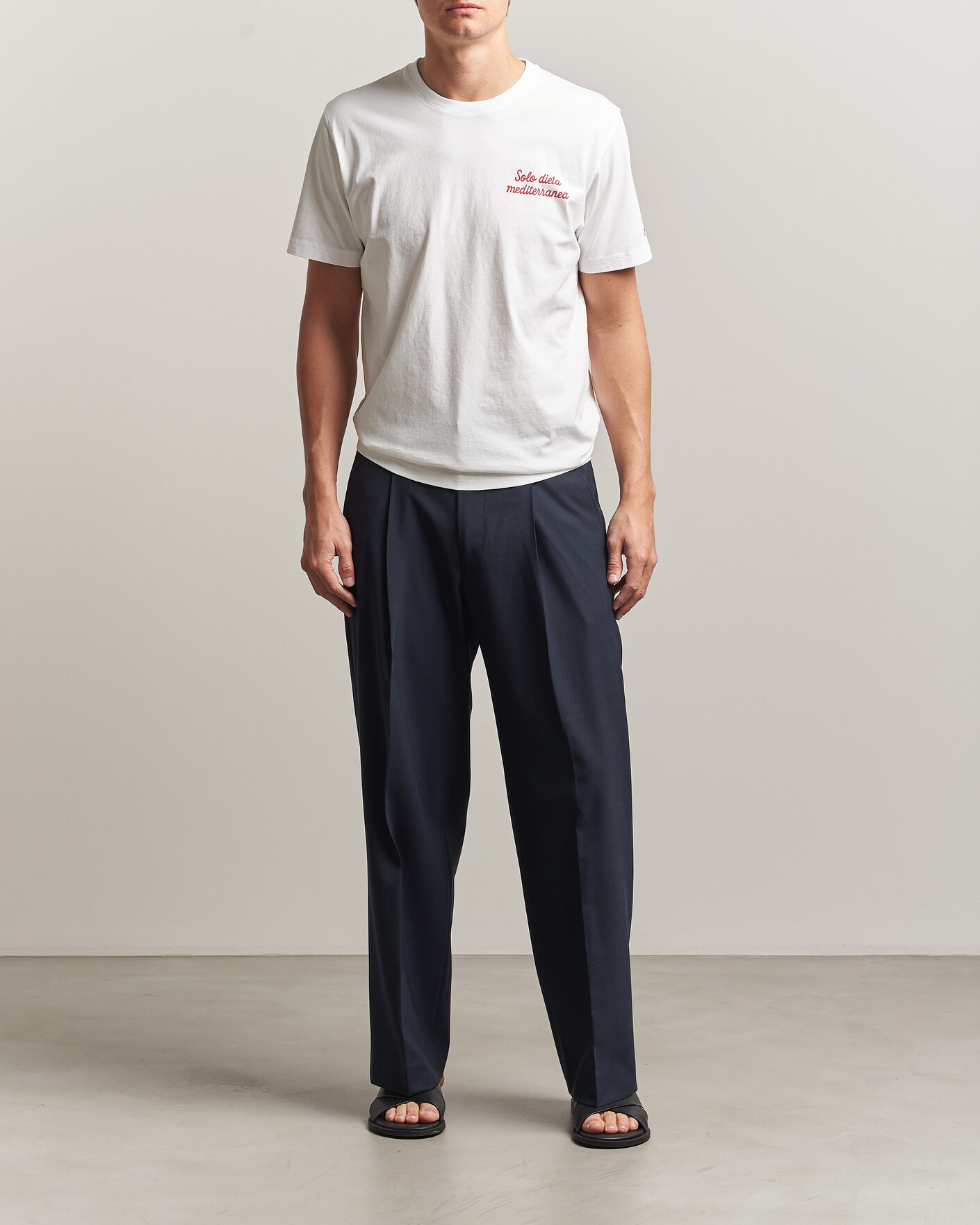 Uomini | T-shirt | MC2 Saint Barth | Back Printed Cotton T-Shirt Dieta Mediterranea