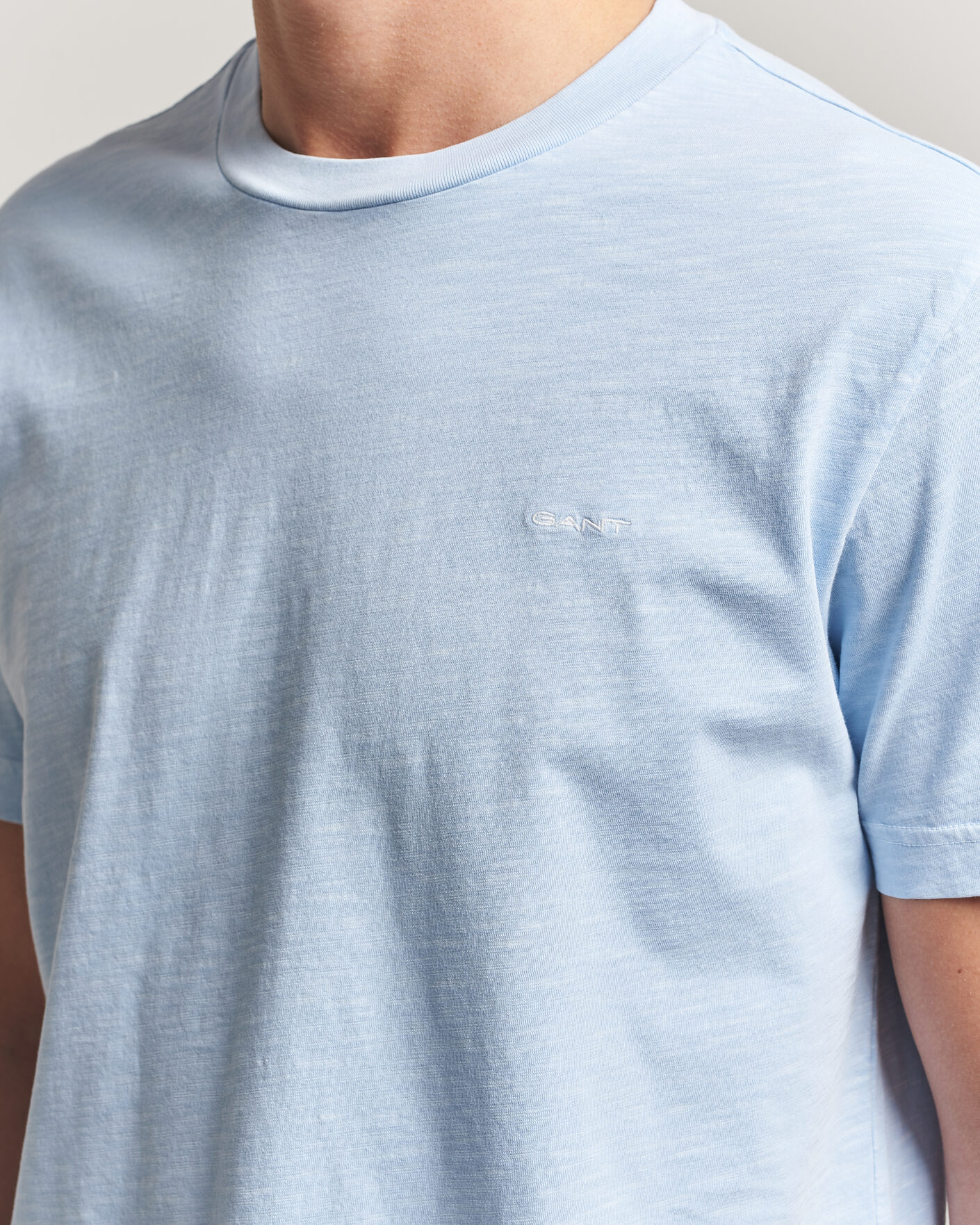 Uomini | T-shirt | Gant | Washed Slub T-Shirt Fresh Blue