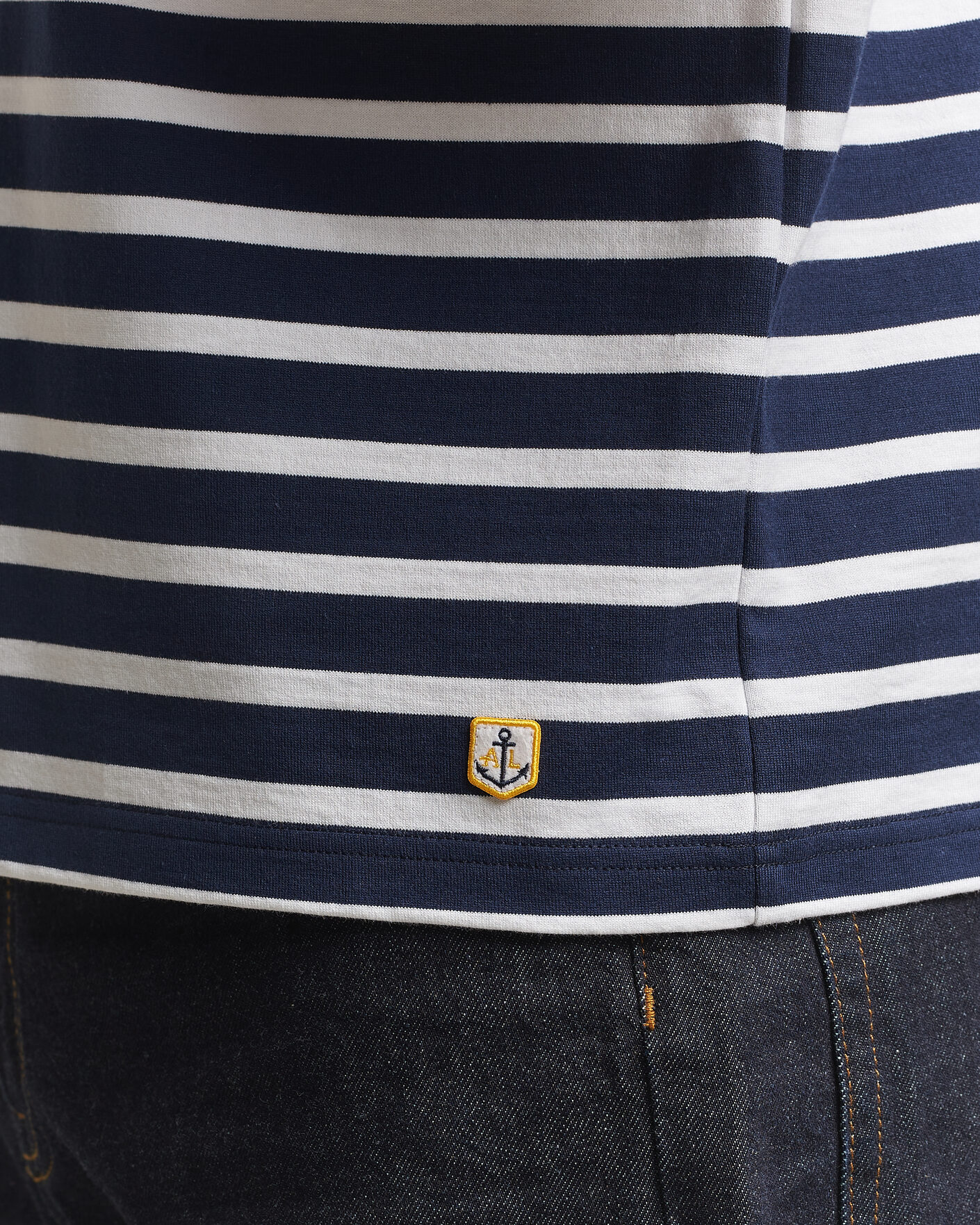 Uomini | T-shirt | Armor-lux | Heritage Callac Stripe T-Shirt Marine/Blanc