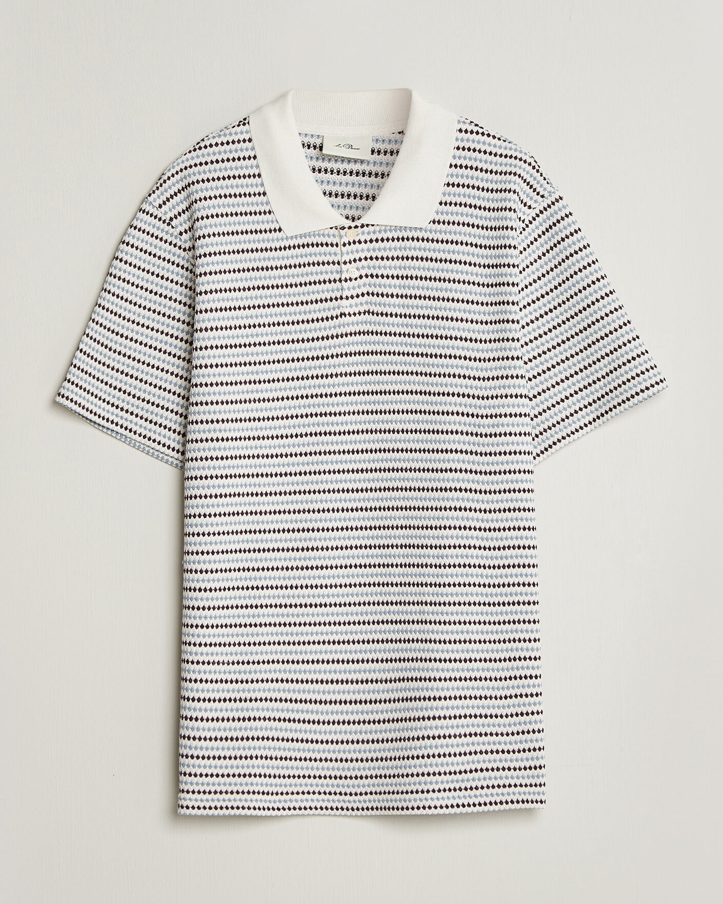 Uomini | Polo | LES DEUX | Knitted Stripe Polo Eggnog White