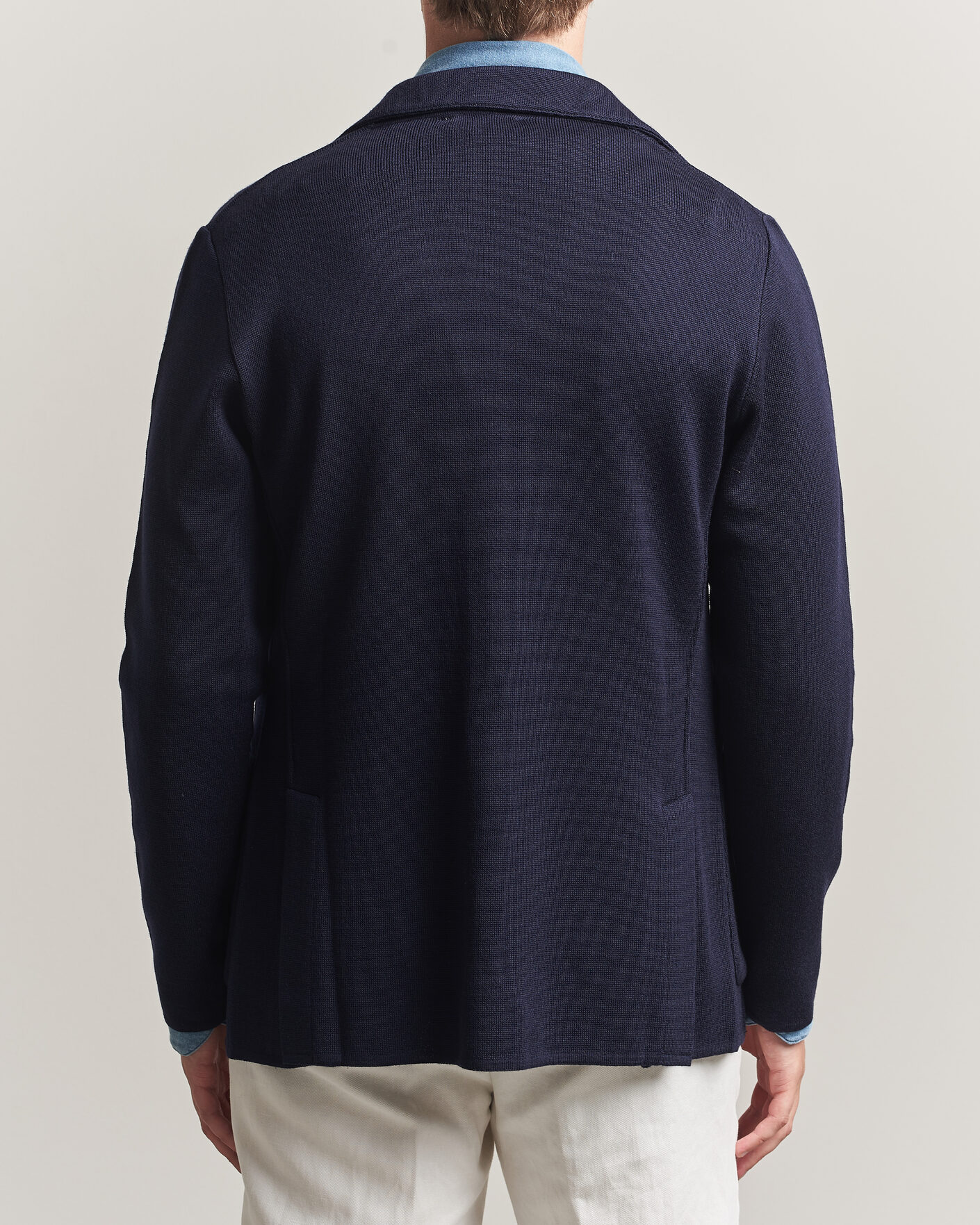 Uomini | Blazers | Lardini | Knitted Wool Blazer Navy