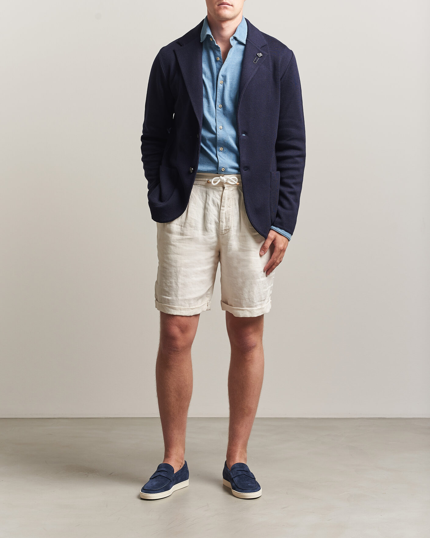 Uomini | Pantaloncini | Brunello Cucinelli | Drawstring Shorts Off White