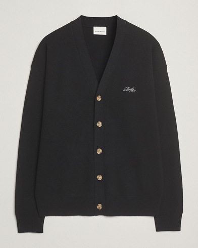 Drôle de Monsieur Merino Knitted Cardigan Black – Nero